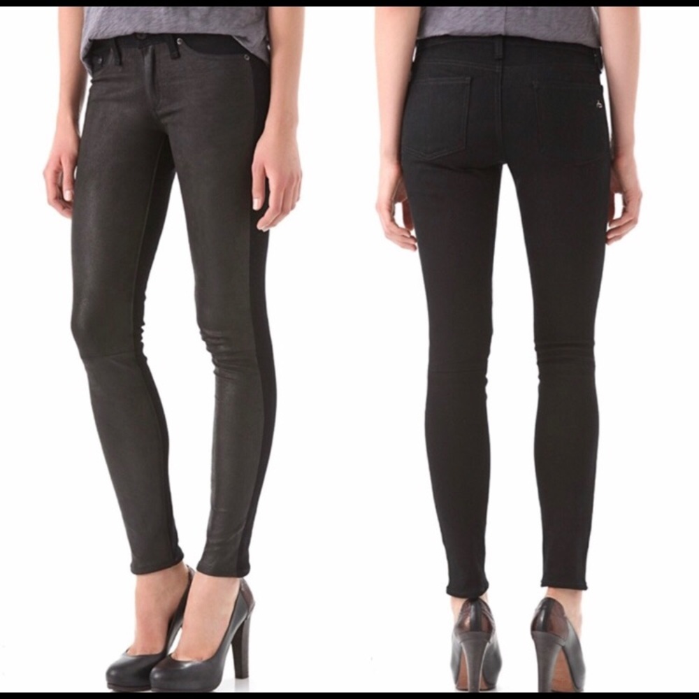 Rag and bone the Hyde black skinny jeans